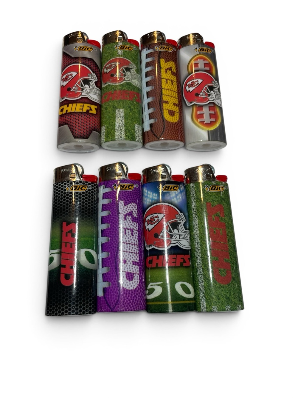 Kansas City Chiefs Collectible Lighte rs - Set of 8